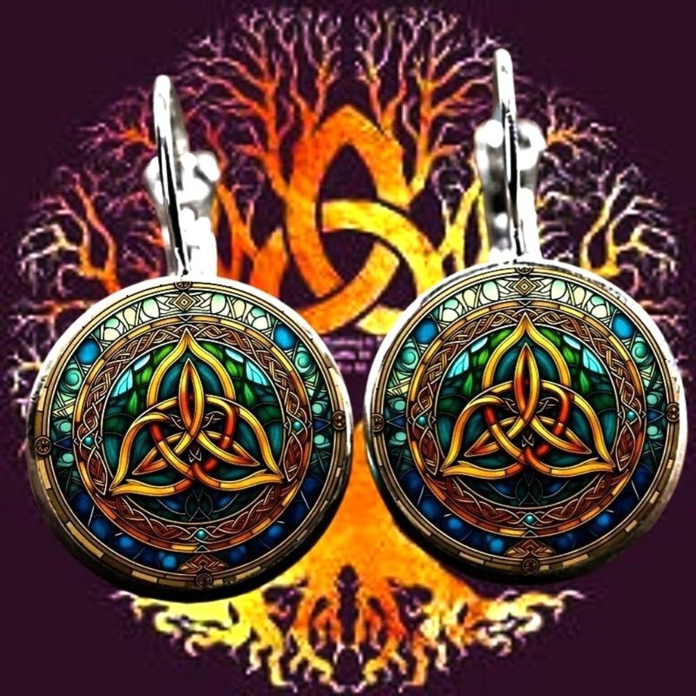Celtic Knot Earrings Irish Dancing Girl Parade Trinity Symbol New Eternity Peace
